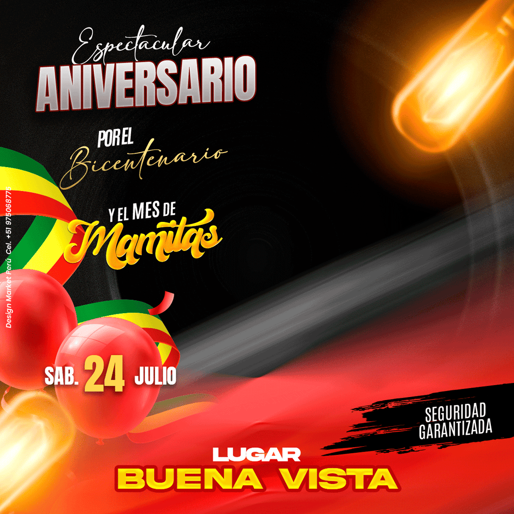 Flyer, post para redes sociales Modelo Mes de mamitas - Design Market Perú