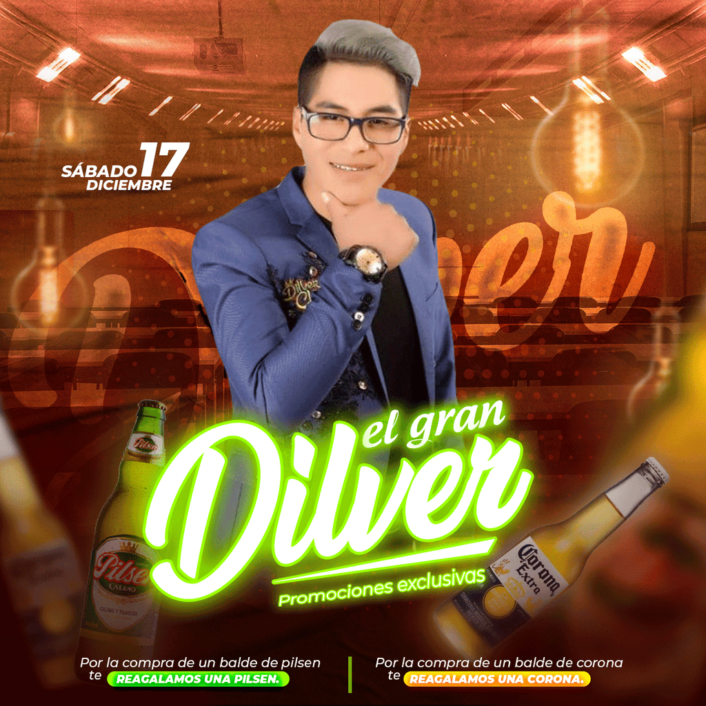 Flyer, post para redes sociales Modelo El Gran Dilver - Design Market Perú