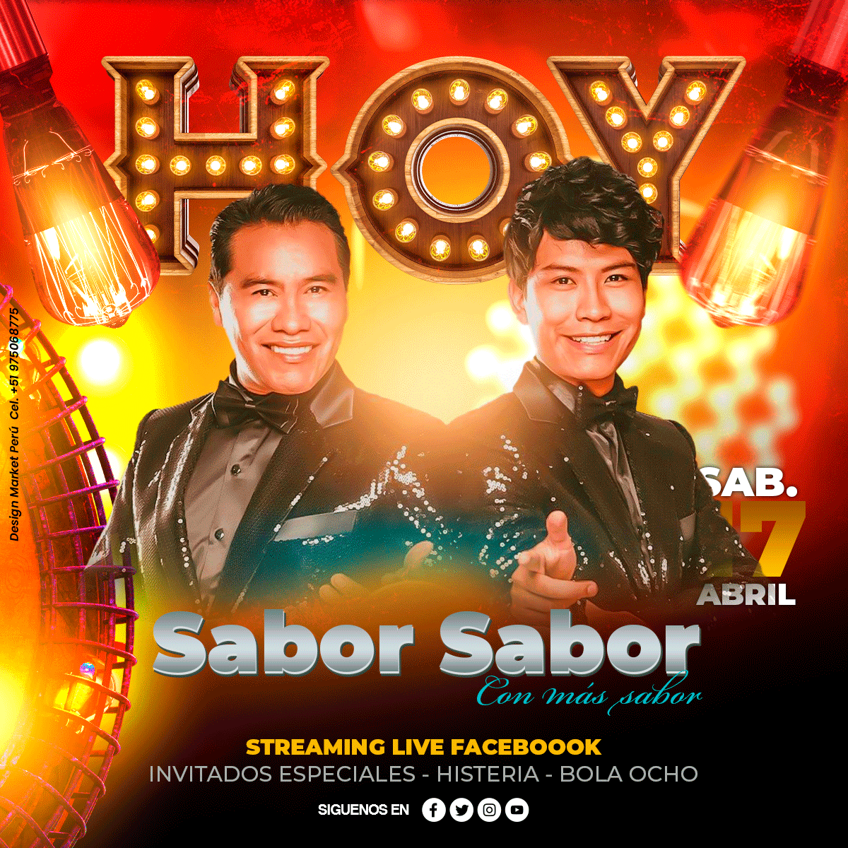 Flyer, post para redes sociales Modelo Sabor Sabor - Design Market Perú