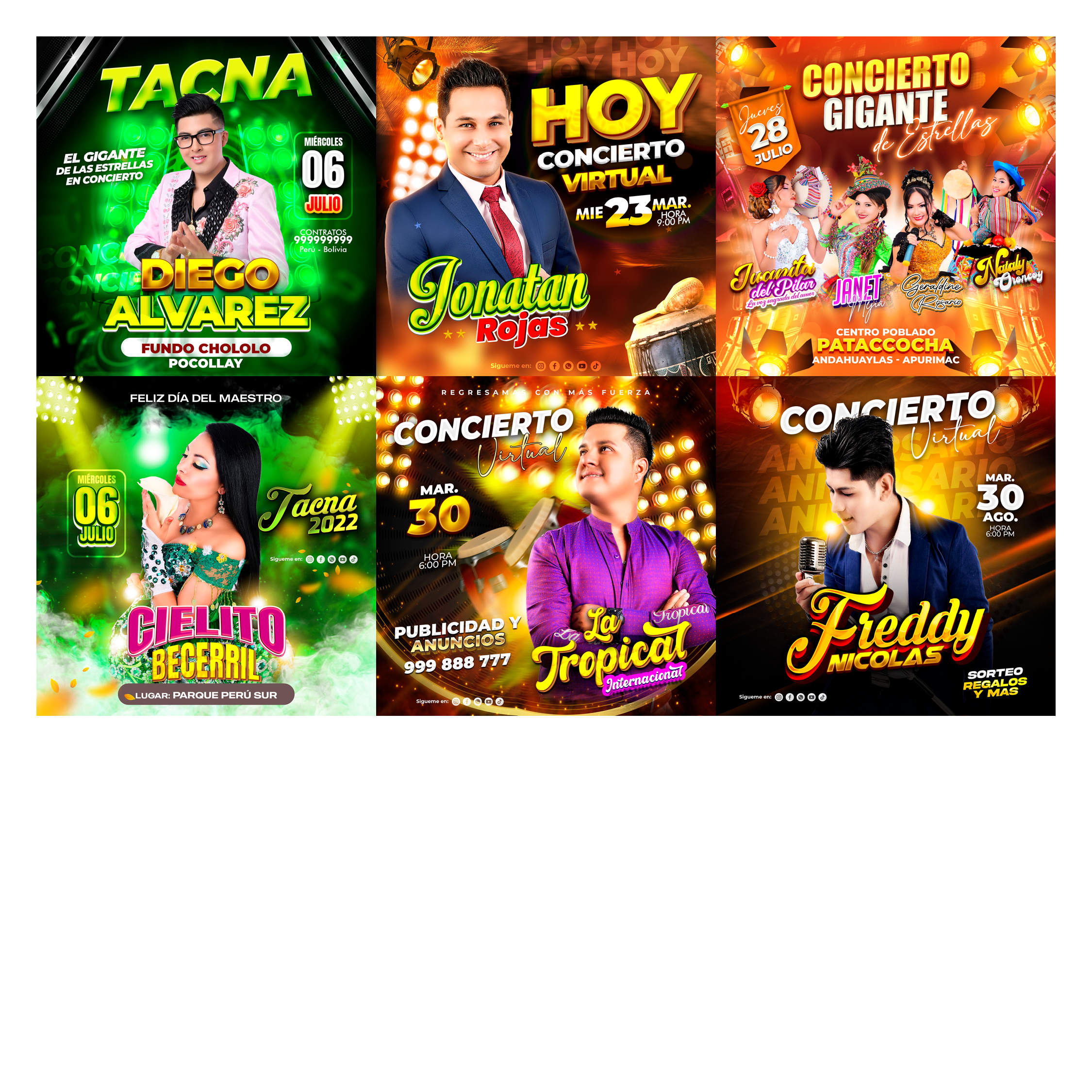 Pack 60 Flyer post Folclóricos Versión II diseños photoshop editables - Design Market Perú
