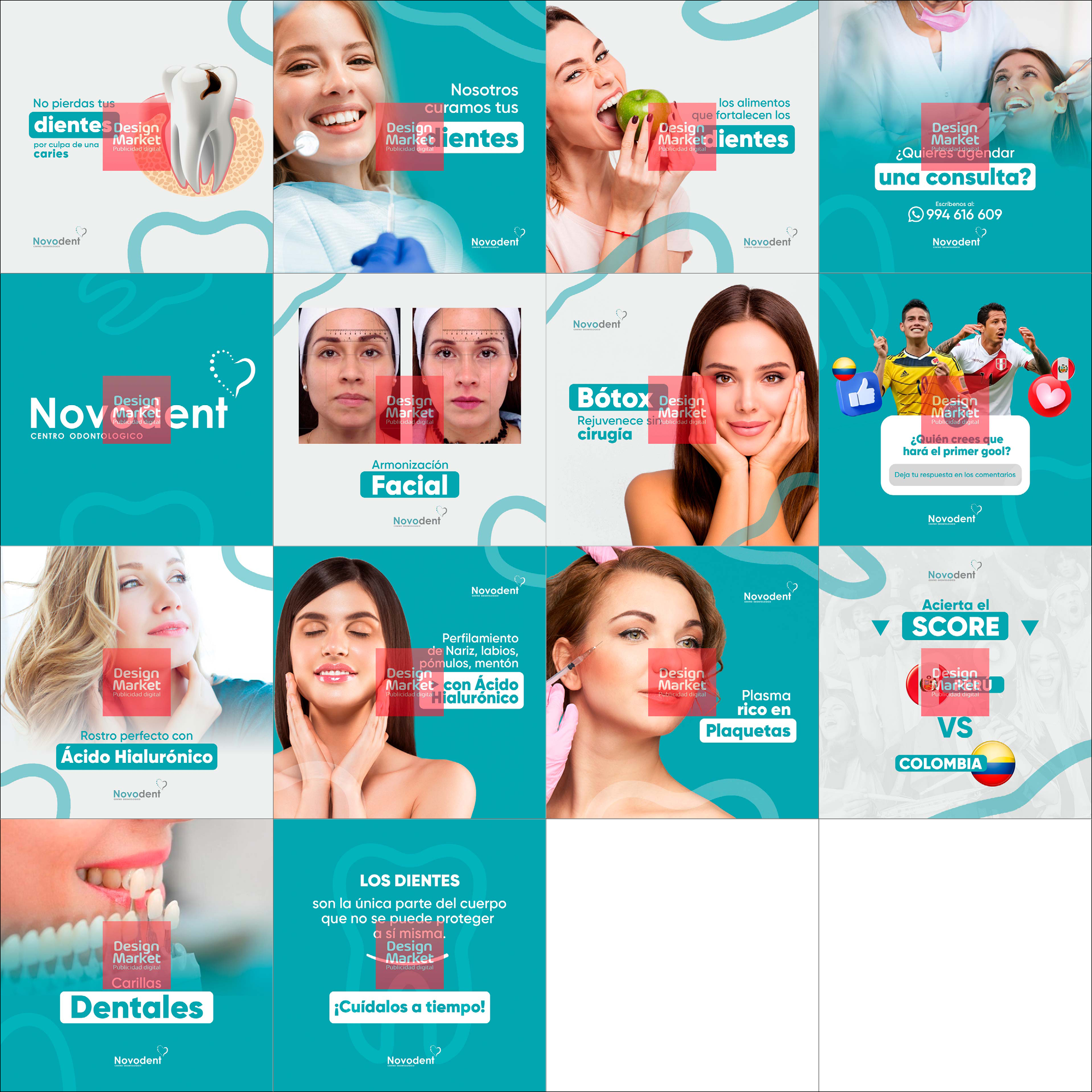 PACK 30 POST FLYER SOCIAL MEDIA DENTISTA - Design Market Perú