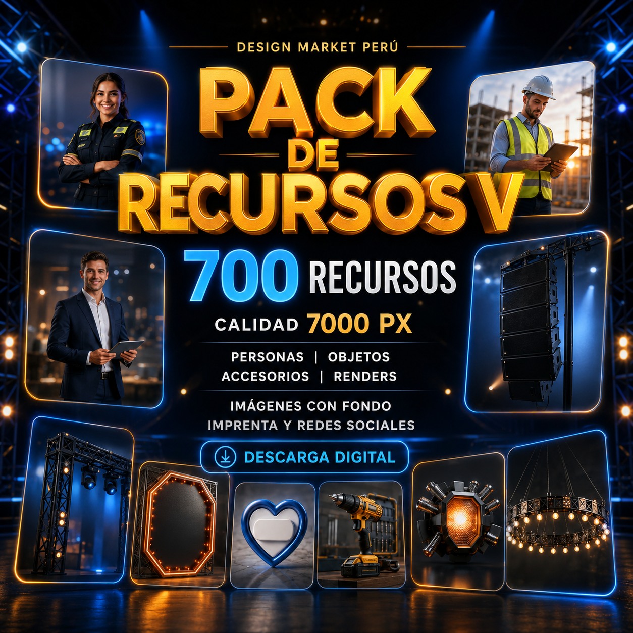 PACK DE RECURSOS 5 - 700 recursos en calidad 7000 px