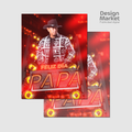 Flyer, post para redes sociales Día del Padre - Rojo festivo - Design Market Perú