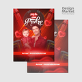 Flyer, post para redes sociales Día del Padre - Rojo y negro - Design Market Perú