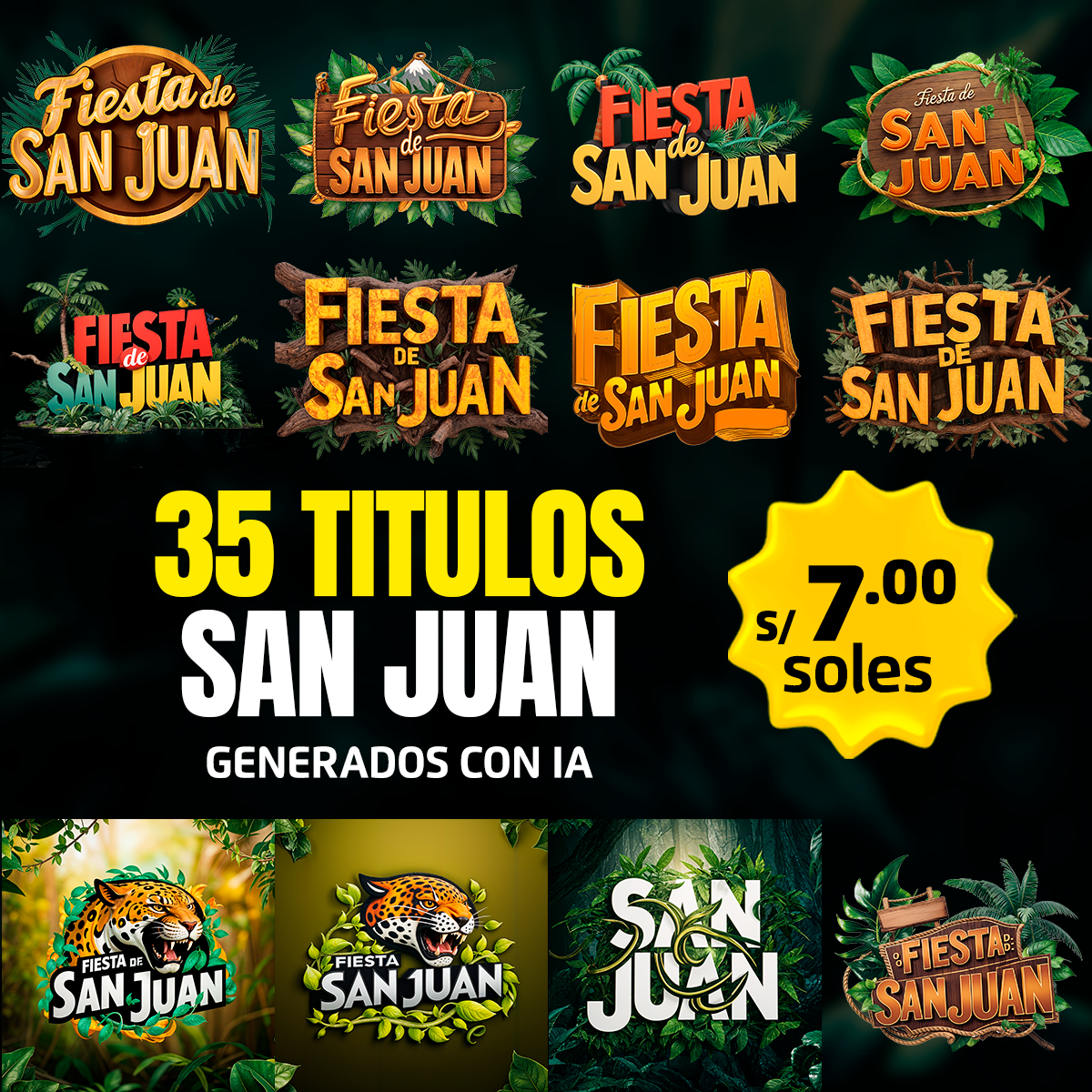 35 TITULOS FIESTA DE SAN JUAN - Design Market Perú
