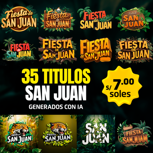 35 TITULOS FIESTA DE SAN JUAN - Design Market Perú