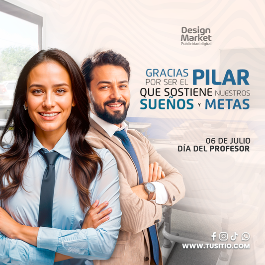 Plantilla día del maestro profesores - Design Market Perú