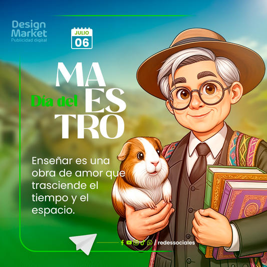 Plantilla día del maestro profesor sierra - Design Market Perú