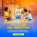 Plantilla día del maestro profesora y alumnos - Design Market Perú