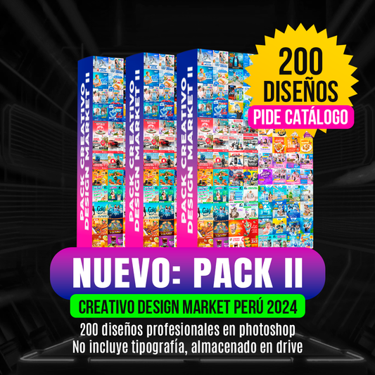 PACK CREATIVO II DESIGN MARKET: 200 diseños para redes sociales