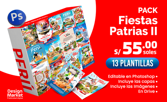 PACK 13 FIESTAS PATRIAS PERÚ II PSD - Design Market Perú