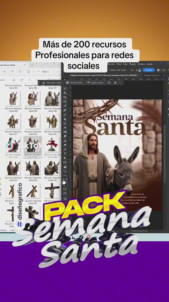 PACK 200 RECURSOS PNG SEMANA SANTA