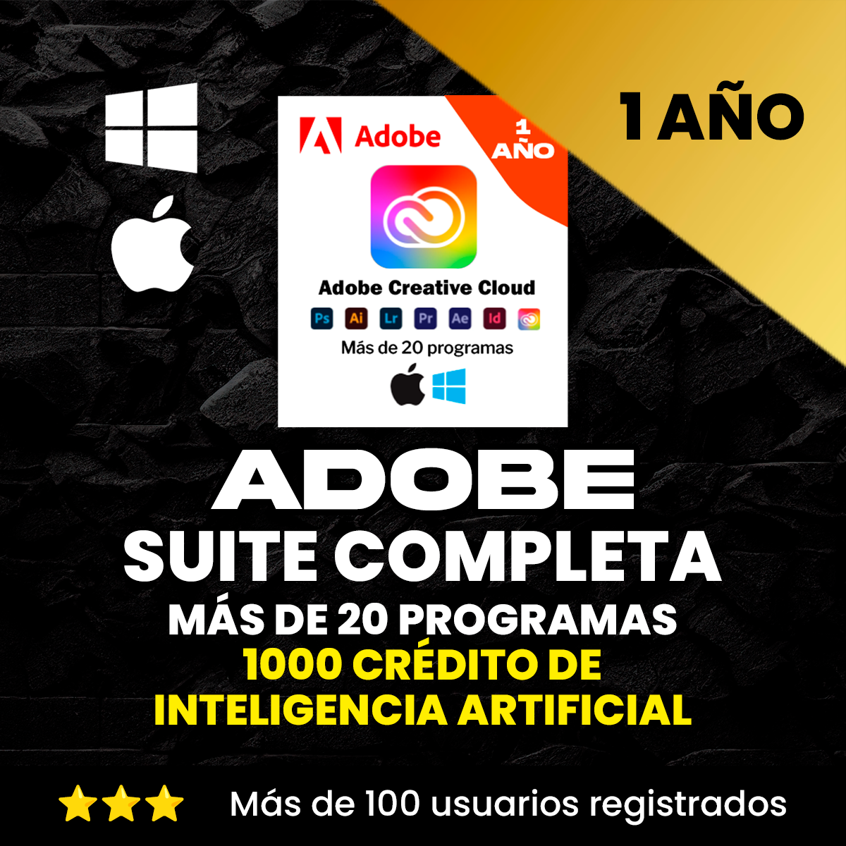 Adobe Creative Cloud - Licencia estudiante 1 AÑO - Design Market Perú